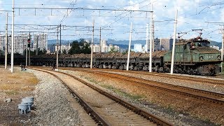 2019/09/14 【中国】 撫順電鉄 147号機 066号車 東崗駅 | Fushun Mining Railway: Coal Train at Donggang