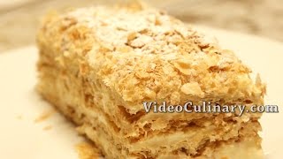 Napoleon cake  Recipe - Russian Style Mille feuille