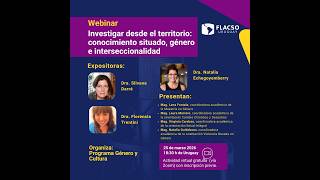 Webinar: Researching from the territory: situated knowledge, gender and intersectionality