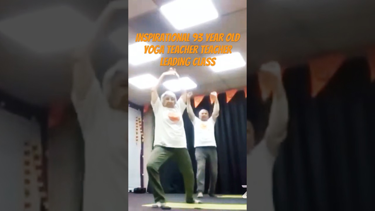 Inspirational yoga class 93 year old yoga teacher🧘‍♀️