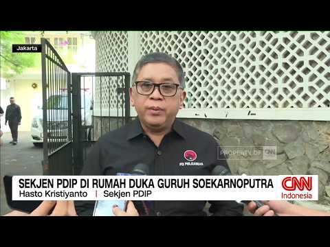 Hasto Kristiyanto Datang Ke Rumah Duka Guruh Soekarnoputra