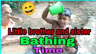 Little Brother And Sister Bathing Time Bathing Time Baby Bathing