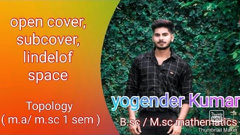 open cover || subcover || lindelof space || topology || yogender Kumar || iamsinu01