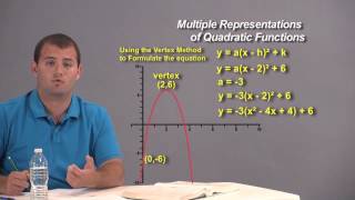 Algebra 2 Multiple Representations of Quadratic Functions, Part 2
