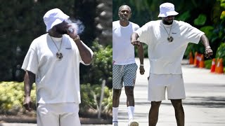 🔴P DIDDY SMOKES A BLUNT AND DANCES IN THE STREETS OF MIAMI AFTER FAKE APOLOGY TO CASSIE