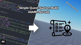 ASMR Roblox Studio | Simple Quest System Build (relaxing typing and coding)