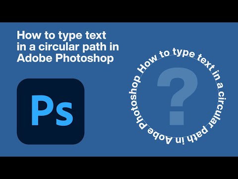 How to type in circle path text - Adobe Photoshop