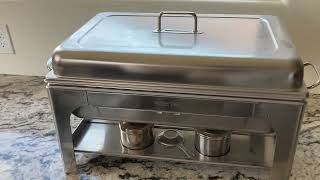 Chafing Dish 2 Pack 9 QT Stainless Steel, Full Size Chafing Dish Buffet Set Review, Works Great!