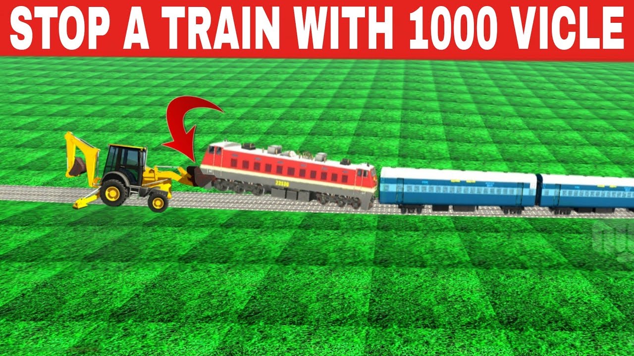 BIG Chellenge ! 1000nt vicle V/S Train | indian bike game rider x gamerz