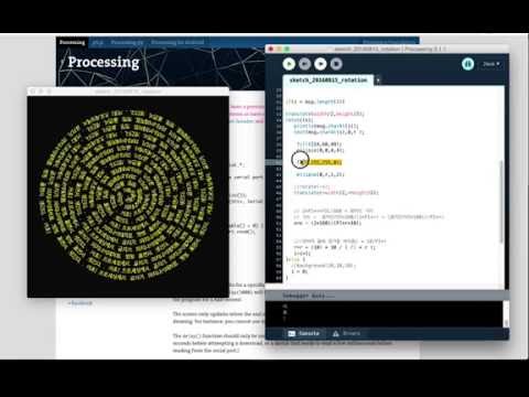 [Processing]Rotating words