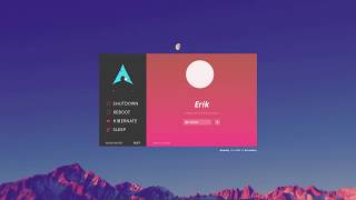 ArcoLinux : 749 having some fun with another lightdm greeter - lightdm-webkit-theme-aether