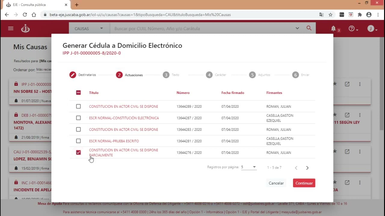 5 CÓMO GENERAR UNA CÉDULA A UN DOMICILIO ELECTRÓNICO