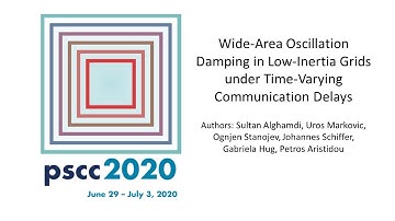Wide-Area Oscillation Damping in Low-Inertia Grids under Time-Varying Communication Delays