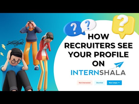 How recruiters see your profile on Internshala - video from EDZER