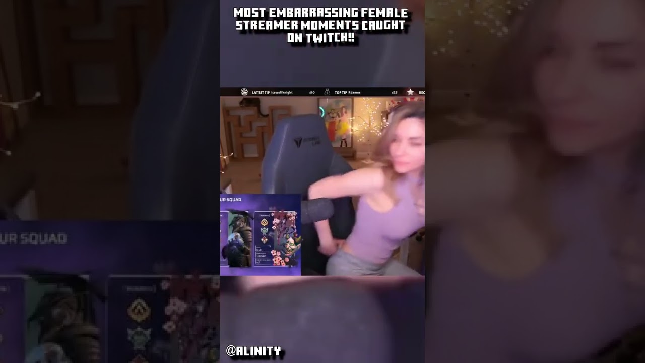MOST EMBARRASSING FEMALE STREAMER MOMENTS CAUGHT LIVE ON TWITCH! #Streamer #Embarrassing #Female