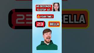 60 Seconds To Stop at Bella Poarch #quizchallenge #roulette #bellapoarch #quiztime #shortsfeed