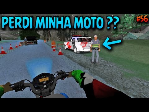 GTA SAN ANDREAS - MOTOVLOG Vida Real #56 - CAI NA BLITZ COM A MOTO SÓ O CANO😂