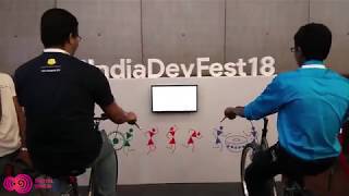 Pedal to Light Up - Cycling Installation for Google DevFest 2018