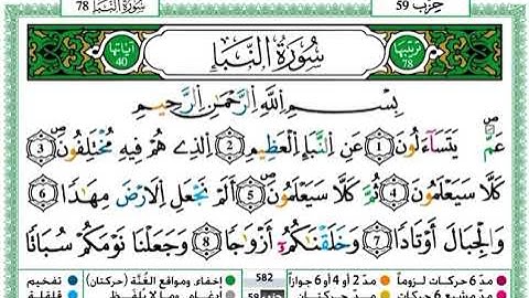 حفظ سورة النبأ رواية ورش عن نافع القارئ حمزة الجزائري