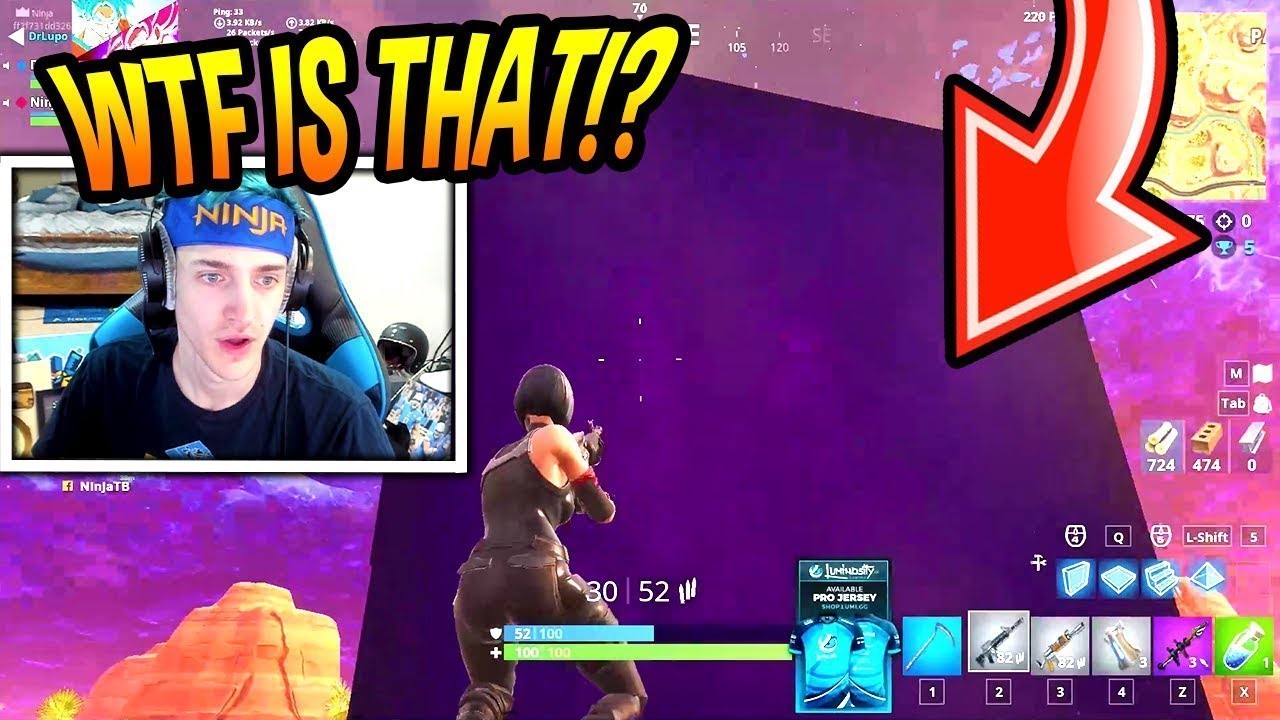 Ninja Finds *NEW* Mystery Purple Lightning Cube in Fortnite!