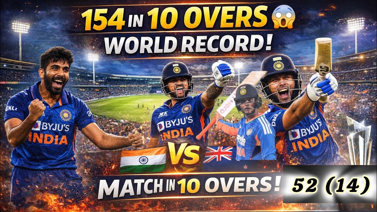 IND vs NZ : 3rd T20 Abhishek Sharma 14- ball  fifty 🔥 world record chase 