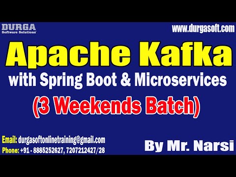 Apache Kafka (3 Weekends Batch) tutorials || by Mr. Narsi On 29-04-2023 @10AM IST