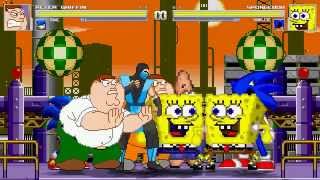 An Mugen Request Peter, Sonic, Sub-Zero & Peter Vs Spongebob, Sonic.exe, Patrick & Spongebob