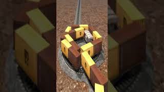 Craziest Train Drift Through Circle Bumpy Railroad 💥 Funny BeamNG.Drive Simulator #shorts