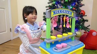 アイス屋さんごっこ お買い物ごっこ お店屋さんごっこ 海の人魚にも届けたよ おゆうぎ こうくんねみちゃん penjual es krim jualan