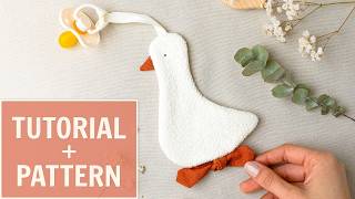 Goose Pacifier Clip Lovey | Sewing Tutorial + PDF Pattern