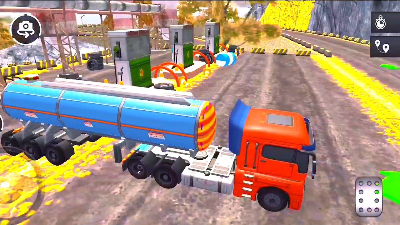 Oil Tanker Truck Driving GamePlay Transport Oil Tanker Truck Drive