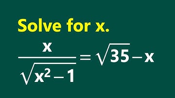 A Nice Radical Equation | Solve The Equation Using The Substitution Method.