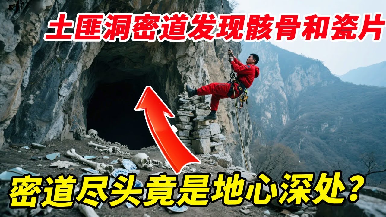 城市之中惊现后山土匪洞密道，发现骸骨和大量瓷片，还有神秘石垛不知用途！【户外小北哥】