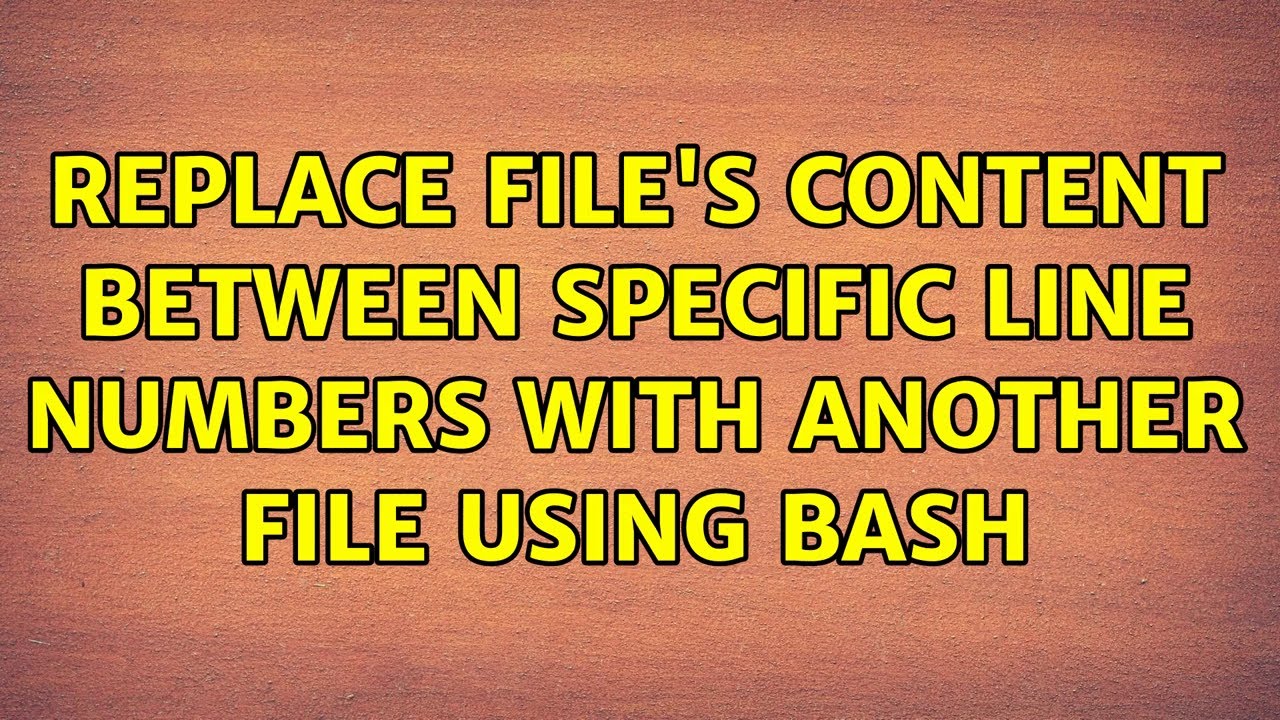 replace file's content between specific line numbers with another file ...
