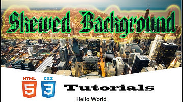 CSS Skewed Background Tutorial - pure css tutorial