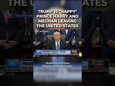 Video Trump HAPPY PRINCE HARRY AND MEGHAN LEAVING THE UNITED STATES