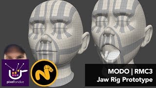 MODO | Rigging: Jaw Rig Prototype