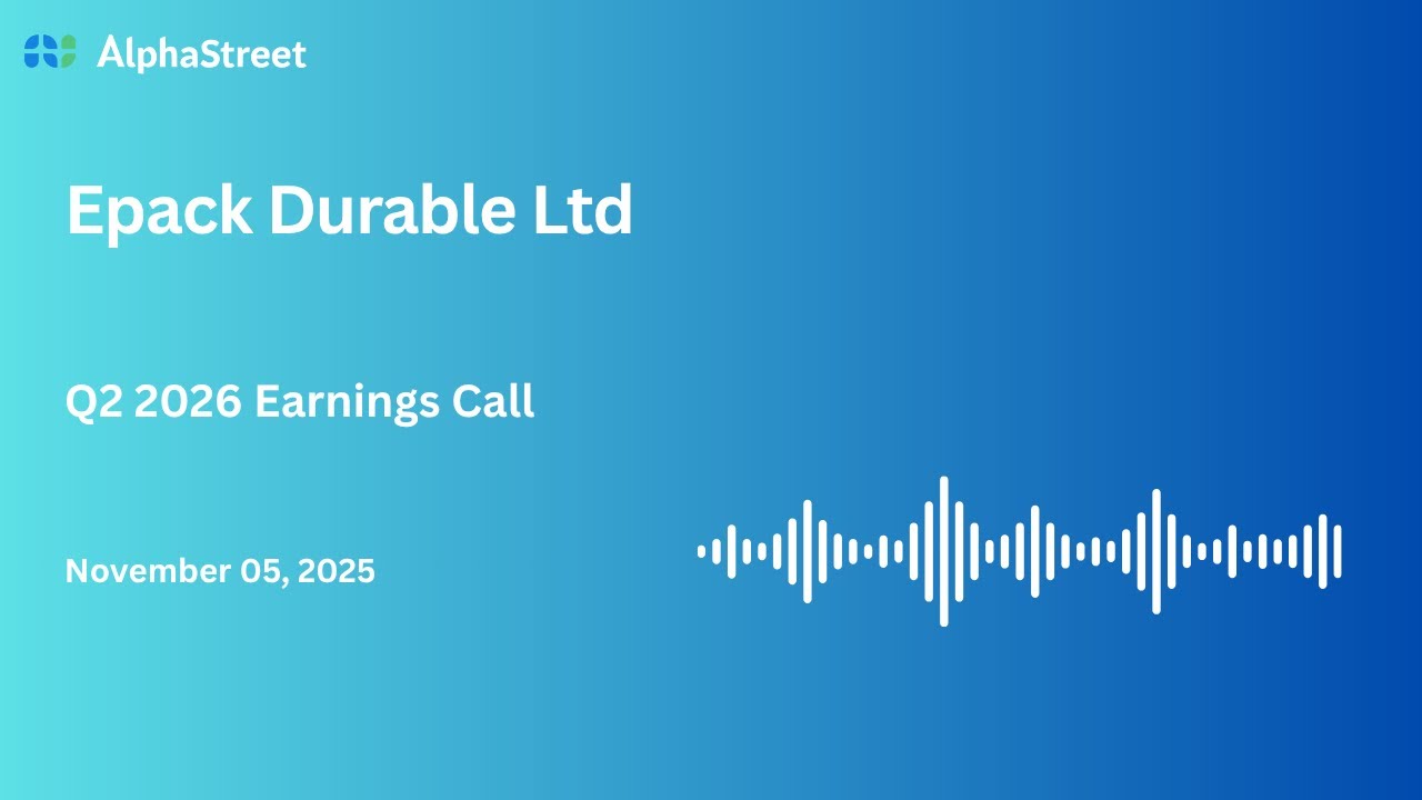 Epack Durable Ltd Q2 FY2025-26 Earnings Conference Call