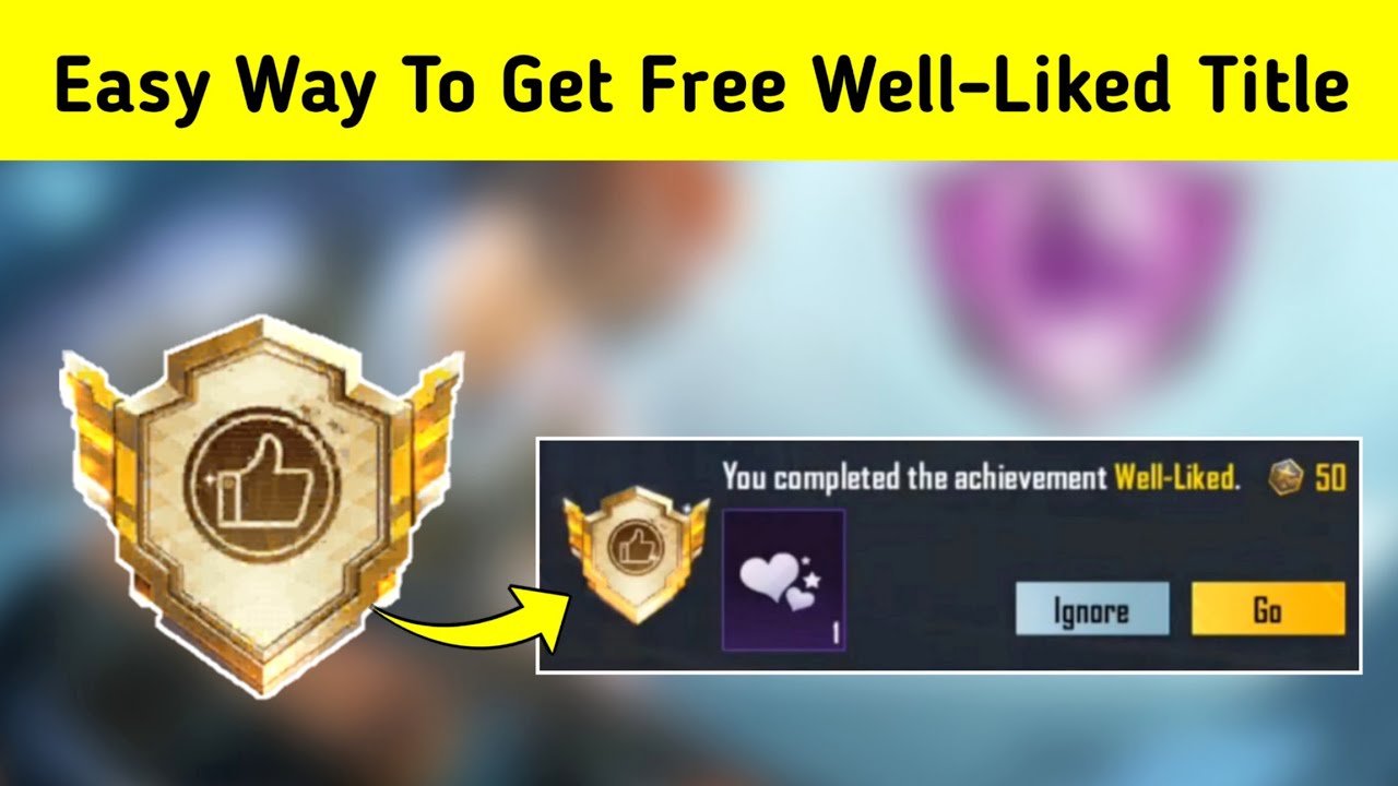 Easy Way To Complete Well-Liked achievement In Bgmi / Pubg mobile | How To Get Free Well-Liked Title