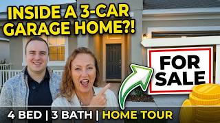 New Construction 4-Bedroom Home Tour | What's Inside This Gorgeous 3-Car Garage House?