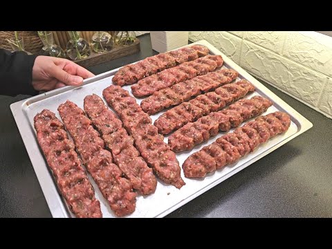 الكباب التركي الشهير هش طري بنكهة الفحم مع سر التماسك وصفة سهلة سريعه كباب أضنه كباب مشوي بالفرن 