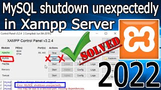 [Solved] Error: MySql Shutdown Unexpectedly [2022 Update] MySql not starting in Xampp Server screenshot 4