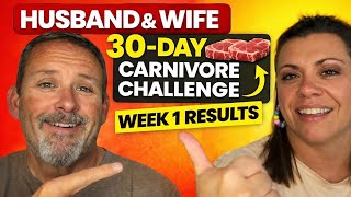 WHO CHEATED? Husband \u0026 Wife 30-Day Carnivore Challenge | Week 1 Results 