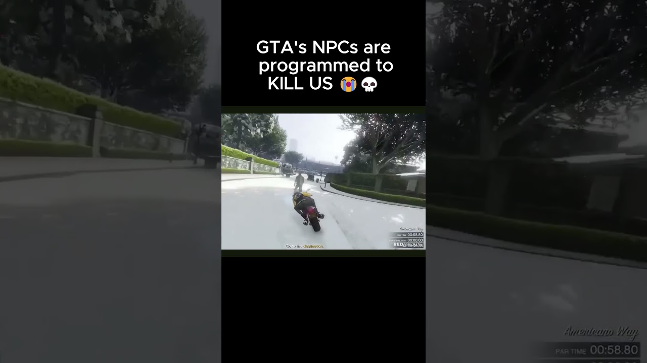 GTA's NPCs are programmed to KILL US 😭💀 #gta5 #gta #glitchmoments