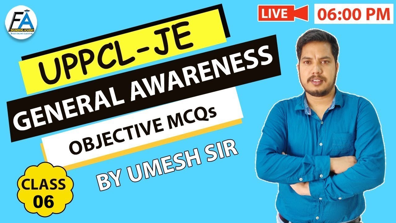 #6 UPPCL-JE (ELECTRONICS & TELE-COMMUNICATION) GENERAL AWARENESS | PAPER ANALYSIS  | BY UMESH SIR