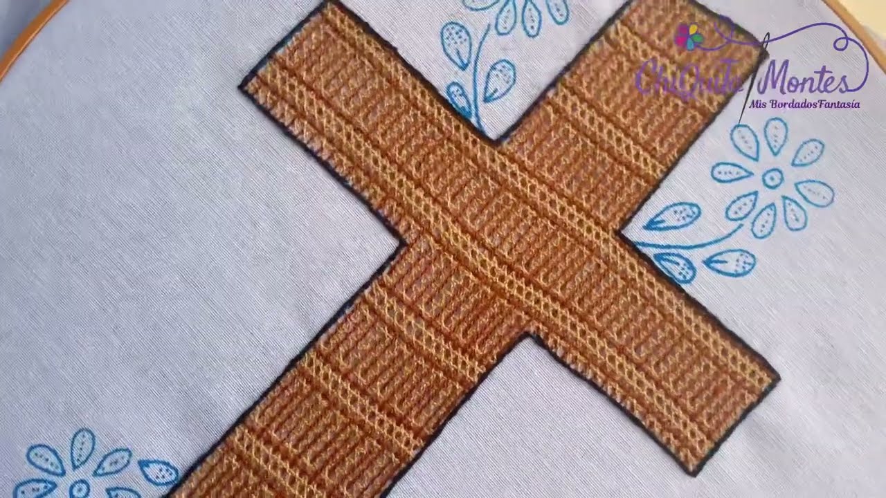 Bordado Fantasía Cruz 1 / Bordado para Hojas, Pétalos, Frutas, etc.