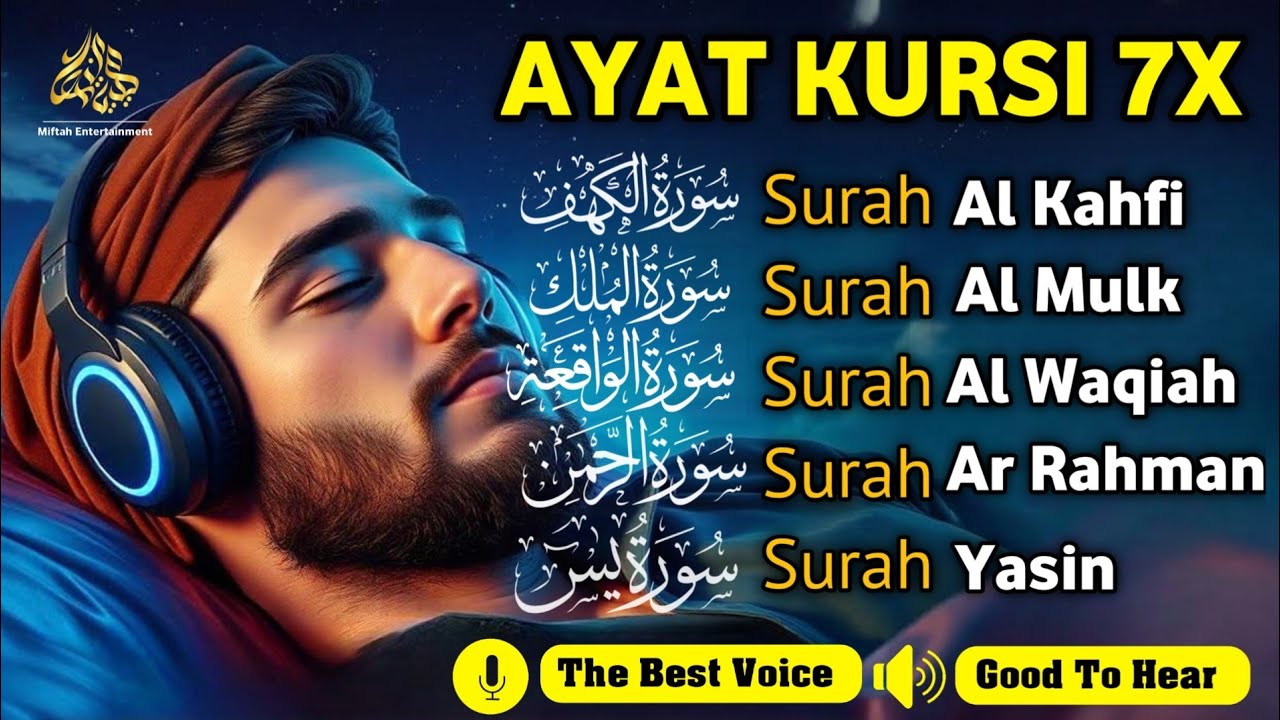 MUROTTAL MERDU Pengantar Tidur AL KAHFI, AL MULK, AR RAHMAN, YASIN, AL WAQIAH | Alaa Aqel