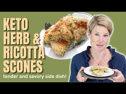 Savory KETO SCONES with herbs easy side or breakfast recipe
