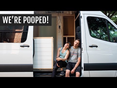 Van Conversion Shower Updates + Headliner Shelf | Van Build Series