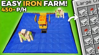 Minecraft Iron Farm Tutorial 1.21| Easy &amp; Unlimited Iron | java &amp; bedrock 450 P\H